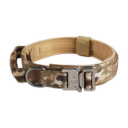 Tactical Nylon Dog Collar – Metal Buckle for Medium & Large Dogs
