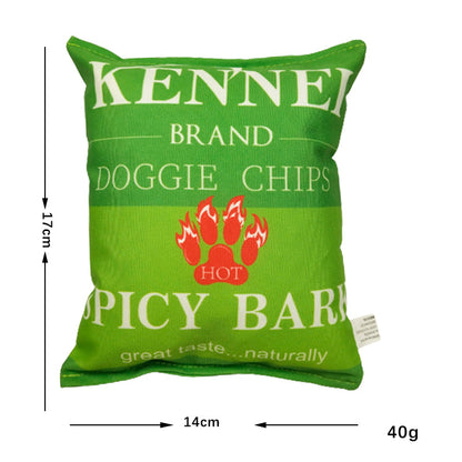 Crisps Plush Dog Toy – Interactive Chew & Teething Toy