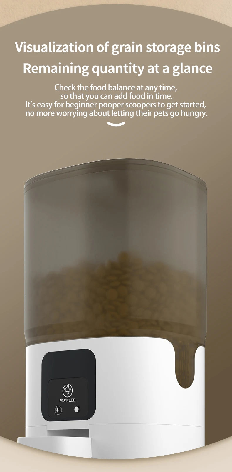 PAPIFEED Smart Automatic Pet Feeder – 7L Capacity with WiFi