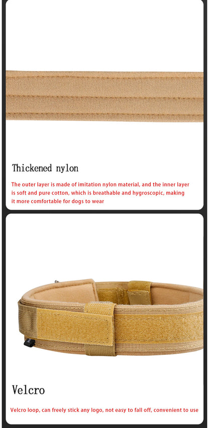 Tactical Nylon Dog Collar – Metal Buckle for Medium & Large Dogs