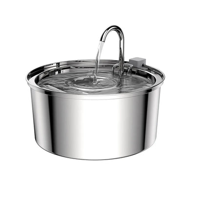 Stainless Steel Automatic Pet Water Fountain – USB Powered