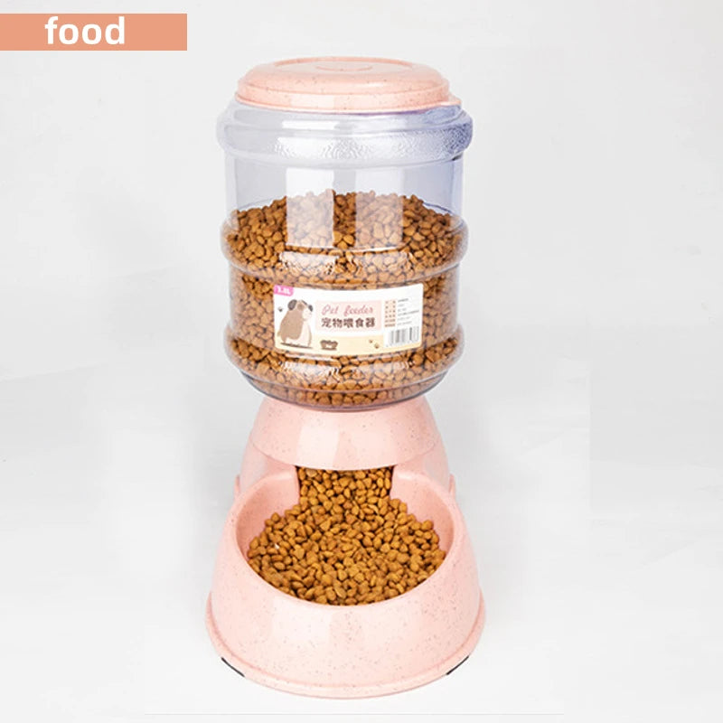 Large Capacity Pet Feeder with Automatic Water Dispenser