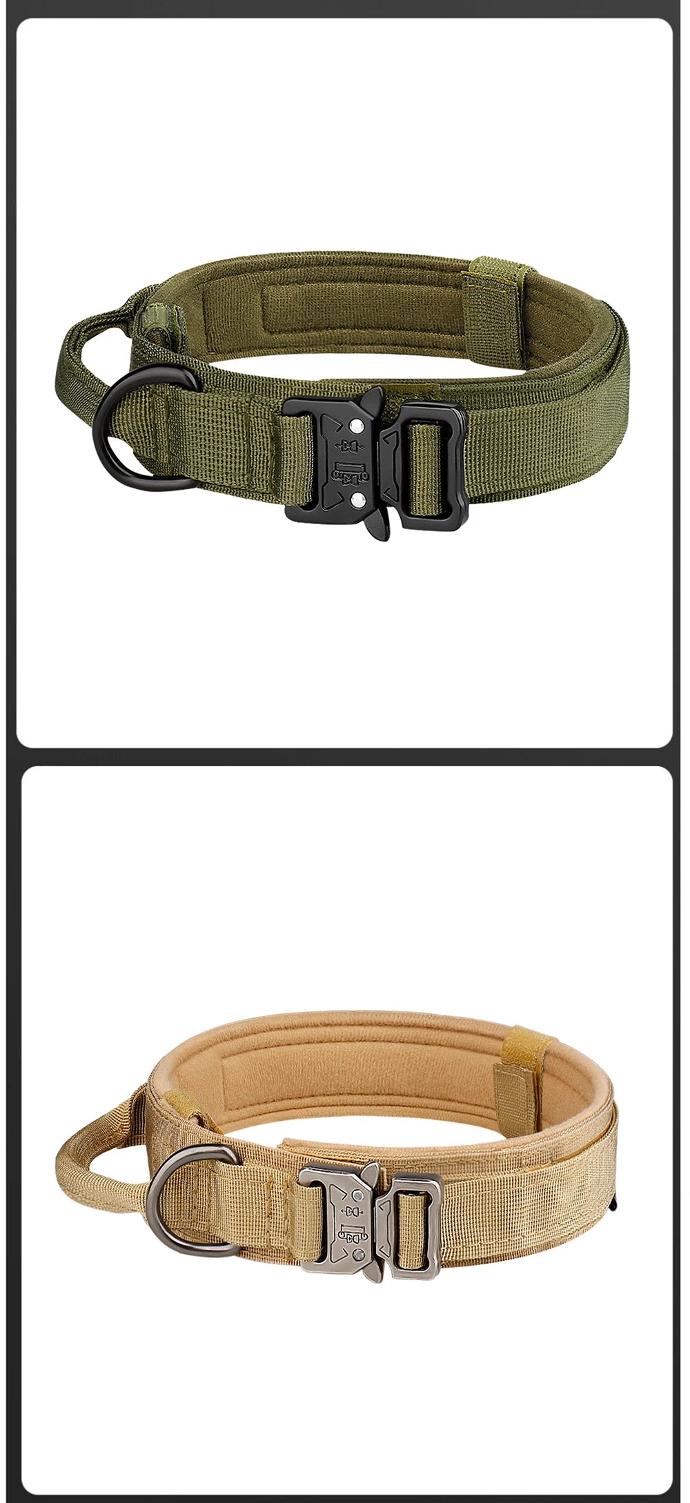 Tactical Nylon Dog Collar – Metal Buckle for Medium & Large Dogs
