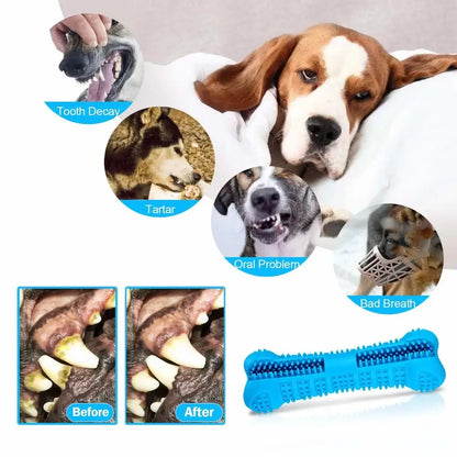 Soft Rubber Dog Chew Toy – Toothbrush & Training Stick