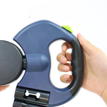 TwinGlow™ 2-in-1 Retractable Dual Dog Leash with LED Flashlight