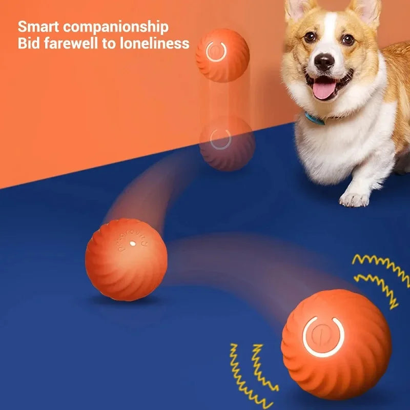 Smart Automatic Rolling Dog Ball – USB Rechargeable Interactive Toy