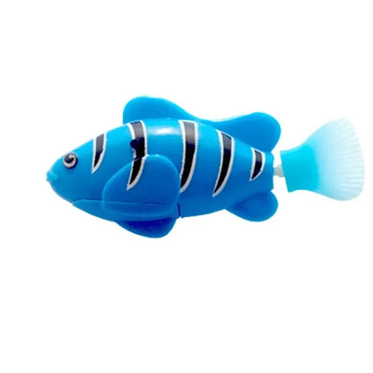 LED Robot Fish Cat Toy – Interactive Swimming Light-Up
