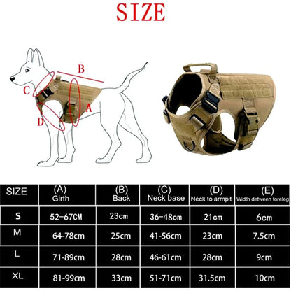 Tactical Dog Harness & Leash Set – Military Style