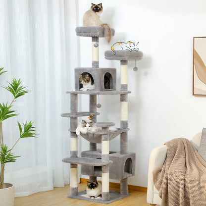 Large Indoor Cat Tree & Tower – Scratching Posts & Hammocks