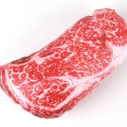 Simulation Squeaky Bone Dog Toy – Steak