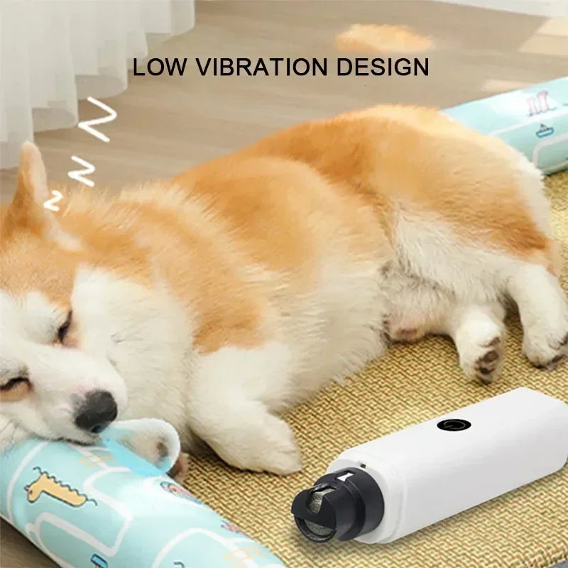 Electric Rechargeable Pet Nail Clipper – LED & Quiet Operation