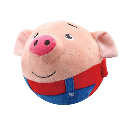 Plush Automatic Bouncing Squeaky Toy – Self-Moving