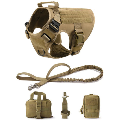 Tactical Dog Harness & Leash Set – Military Style