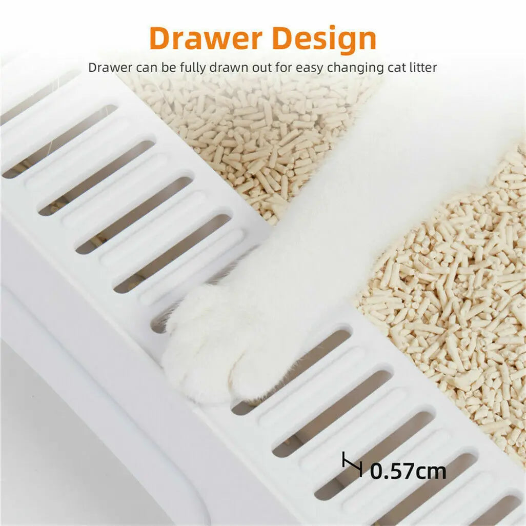 Foldable Enclosed Cat Litter Box – Sifting Tray with Scoop