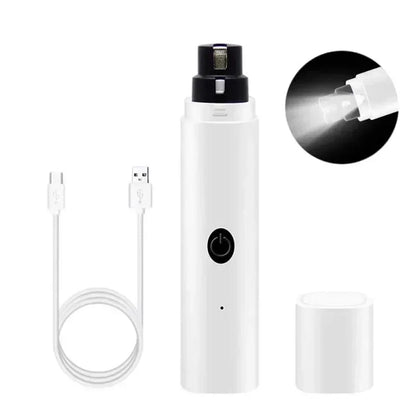 Electric Rechargeable Pet Nail Clipper – LED & Quiet Operation