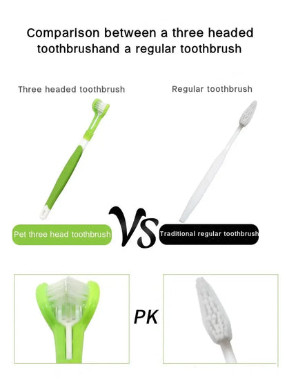 3-Sided Pet Toothbrush – Dog & Cat Dental Care