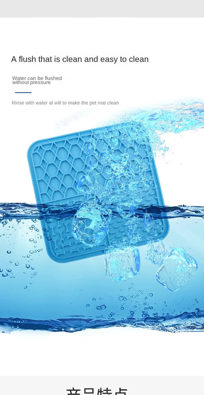 Silicone Pet Licking Pad – Slow Feeder with Suction Cup