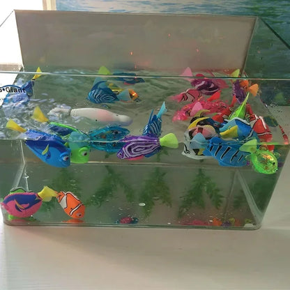 LED Robot Fish Cat Toy – Interactive Swimming Light-Up