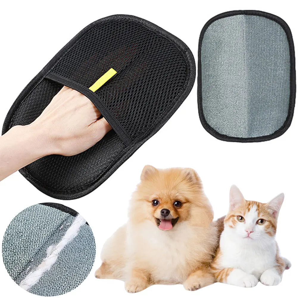 Pet Grooming Gloves – Deshedding & Hair Remover Mitt