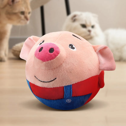Plush Automatic Bouncing Squeaky Toy – Self-Moving
