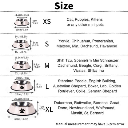 Stainless Steel Pet Food Bowl – Durable & Anti-Fall