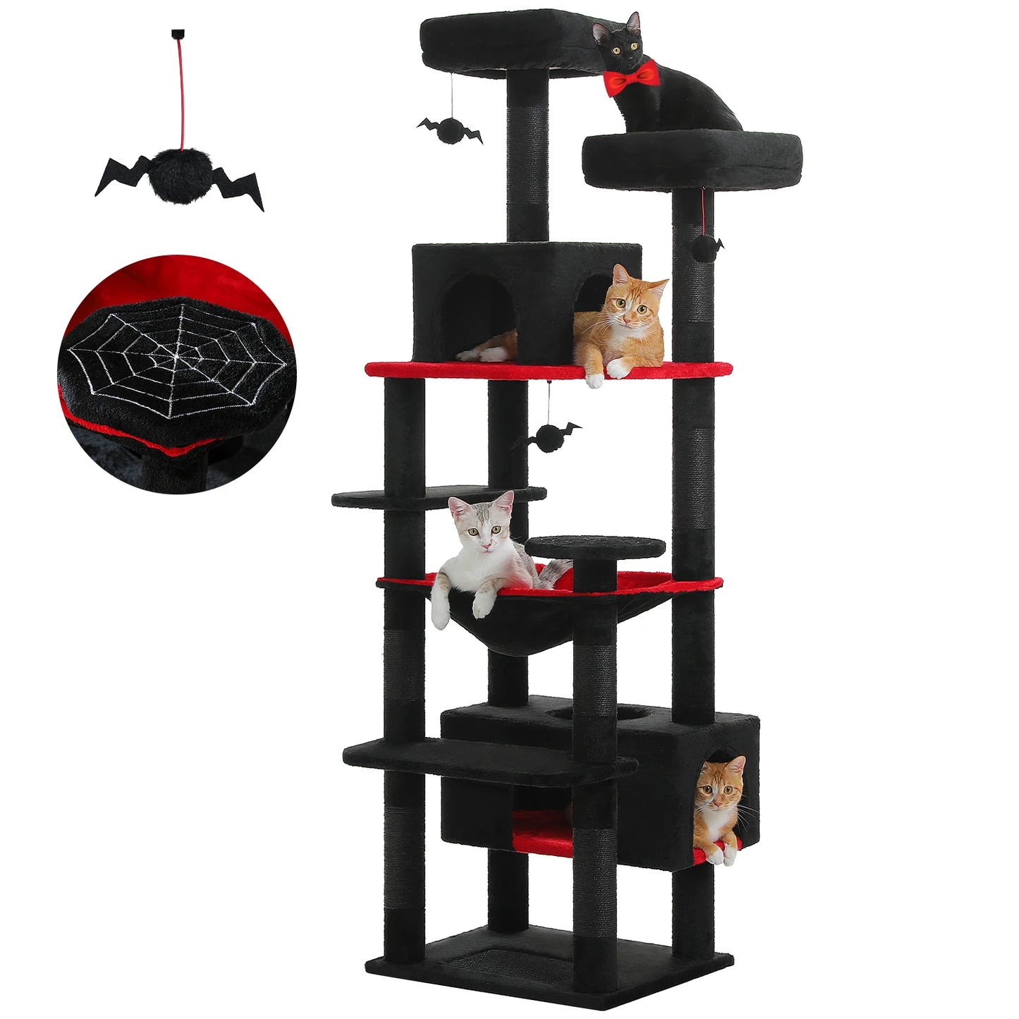 Large Indoor Cat Tree & Tower – Scratching Posts & Hammocks