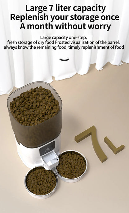 PAPIFEED Smart Automatic Pet Feeder – 7L Capacity with WiFi