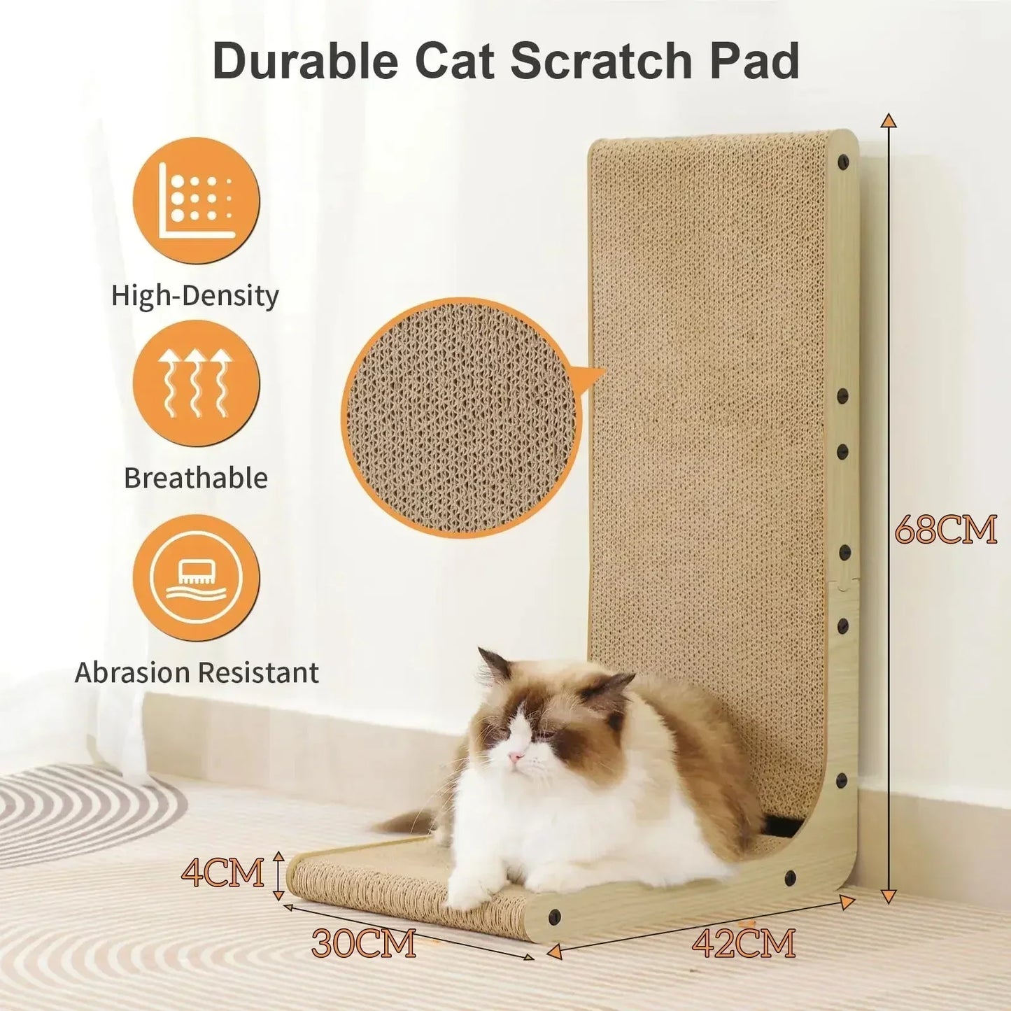 Vertical Cat Scratching Post – Durable Scratch-Resistant Board & Furniture Protector