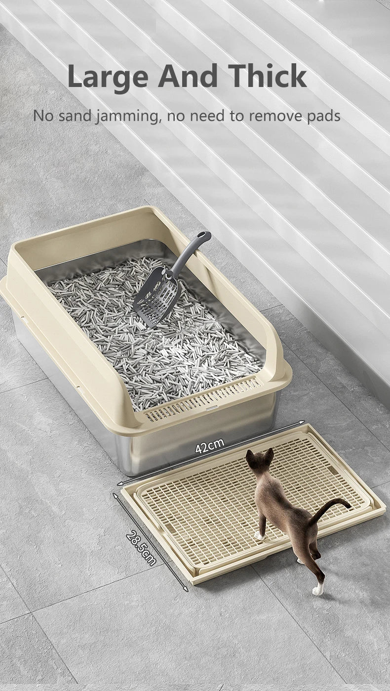 Waterproof Double-Layer Cat Litter Mat – Non-Slip & Easy Clean