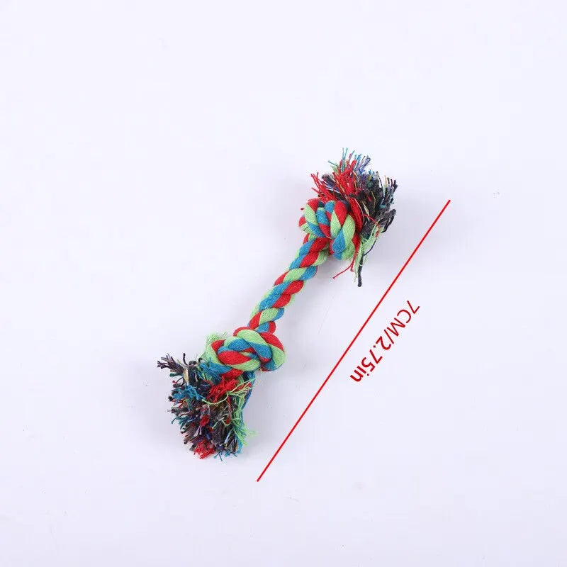 Cotton Rope Knot Dog Toy – Durable Chew & Teething Toy