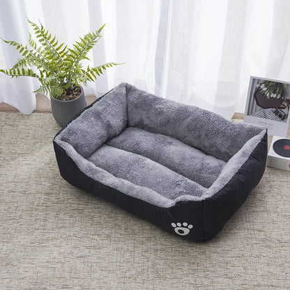 Colorful Square Pet House – Soft & Waterproof Bed