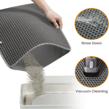Waterproof Double-Layer Cat Litter Mat – Non-Slip
