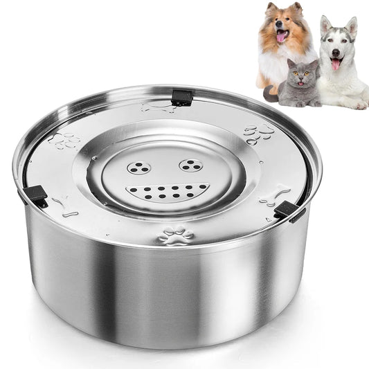 Stainless Steel No-Spill Dog Water Bowl – Floating Design