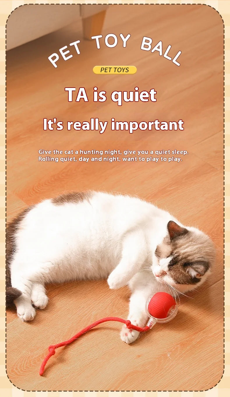 Automatic Rolling Cat & Dog Ball Toy – Rechargeable Smart Mouse