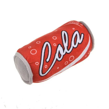 Plush Dog Wine & Beer Bottle Toy – Squeaky Chew Toy