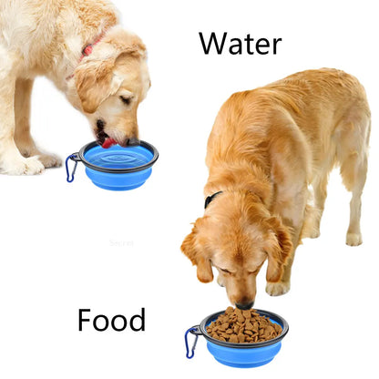 Collapsible Silicone Pet Bowl – Portable Travel Feeder