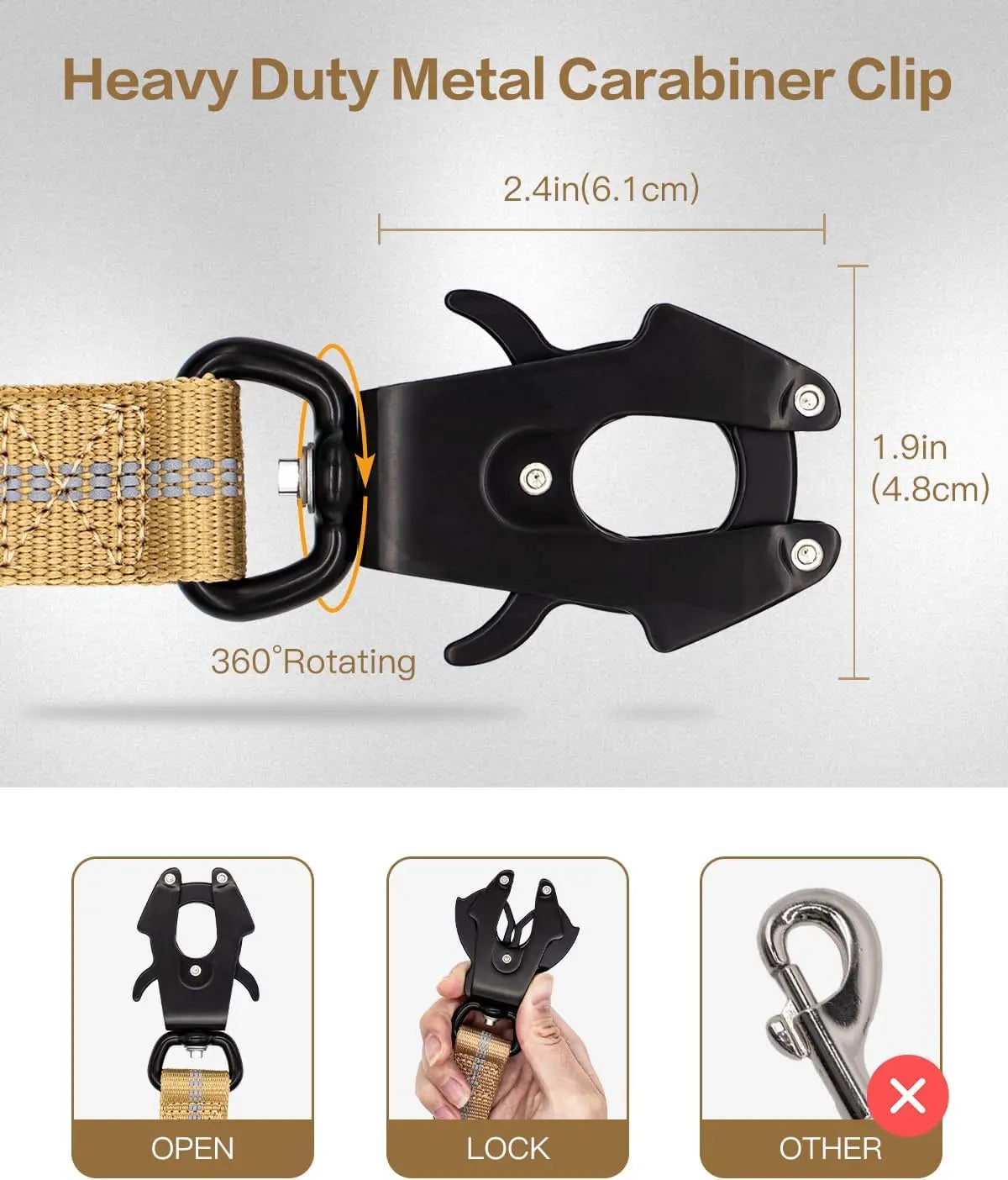 TactiPaw™ Reflective Bungee No-Pull Dog Leash