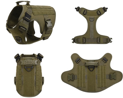 Tactical Dog Harness & Leash Set – Military Style