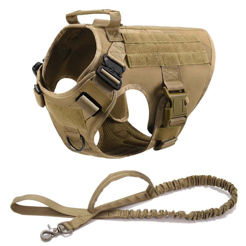 Tactical Dog Harness & Leash Set – Military Style
