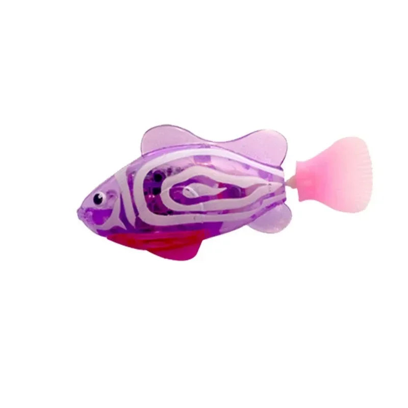 LED Robot Fish Cat Toy – Interactive Swimming Light-Up