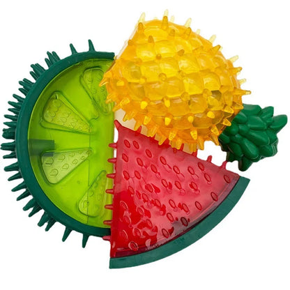 Cooling Fruit Chew Toy for Dogs & Cats – Watermelon, Pineapple, Lemon