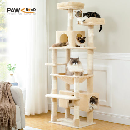 Large Indoor Cat Tree & Tower – Scratching Posts & Hammocks