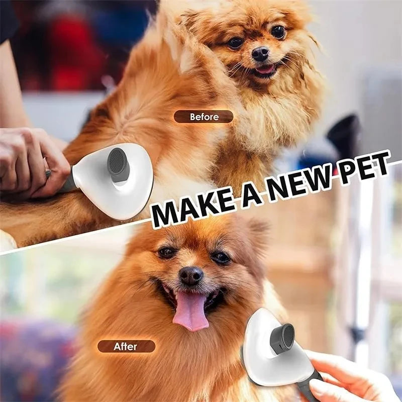 Self-Cleaning Pet Hair Remover Brush – Dog & Cat Grooming Tool