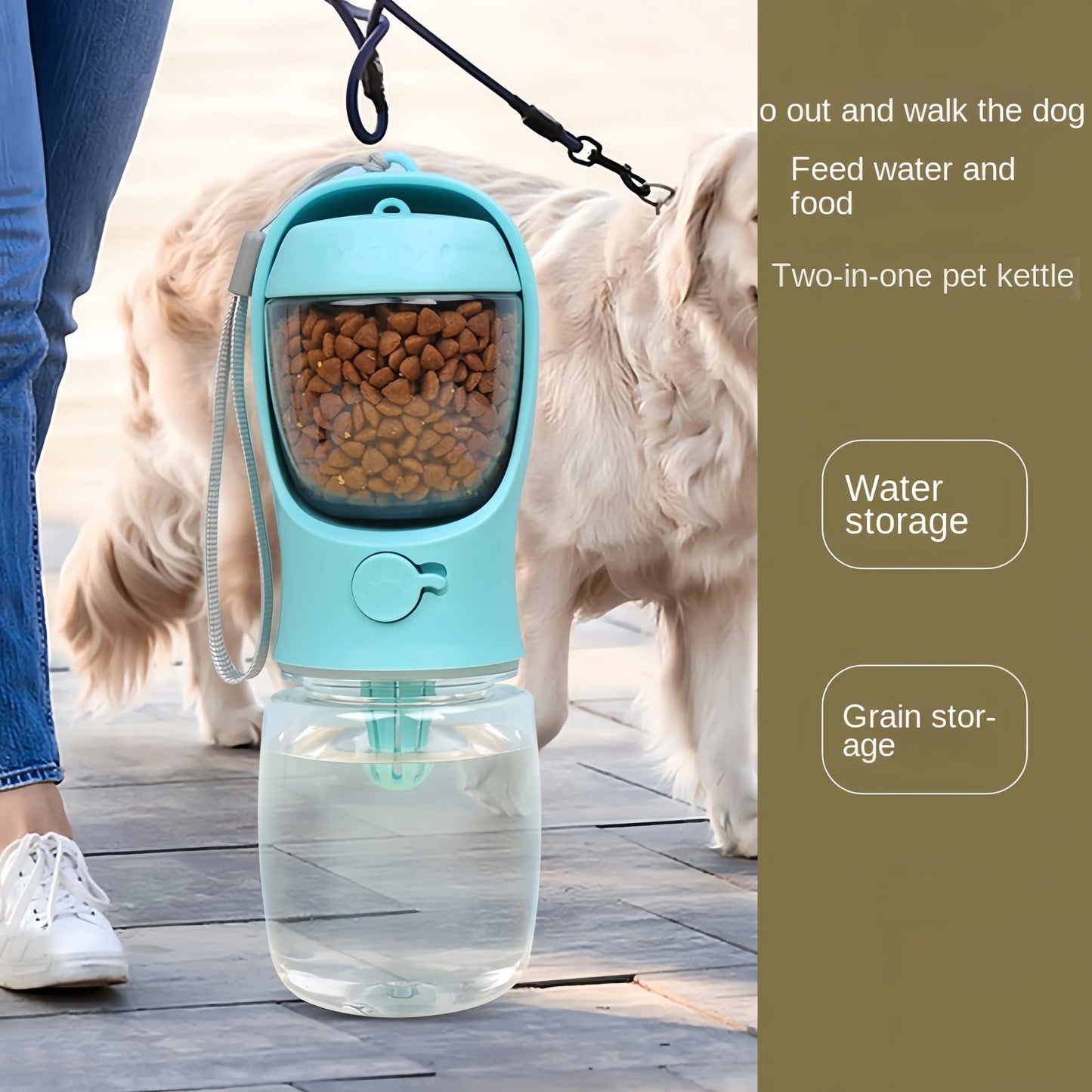 UrbanPawz 2-in-1 Pet Water & Food Bottle 🐶🐾