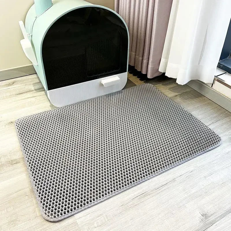 Waterproof Double-Layer Cat Litter Mat – Non-Slip