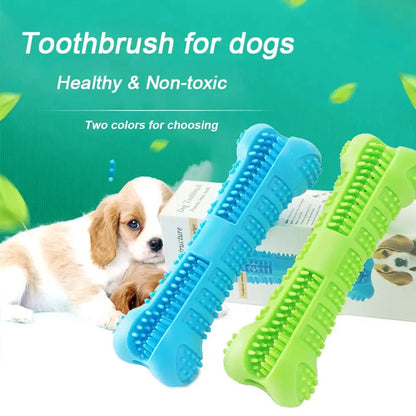 Soft Rubber Dog Chew Toy – Toothbrush & Training Stick