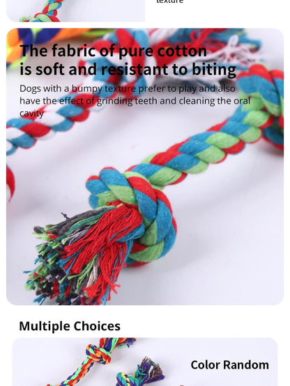 Cotton Rope Knot Dog Toy – Durable Chew & Teething Toy