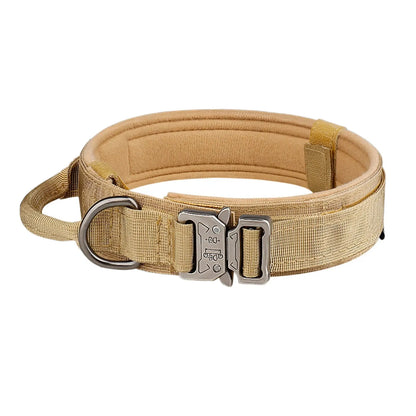 Tactical Nylon Dog Collar – Metal Buckle for Medium & Large Dogs
