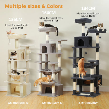 Large Indoor Cat Tree & Tower – Scratching Posts & Hammocks