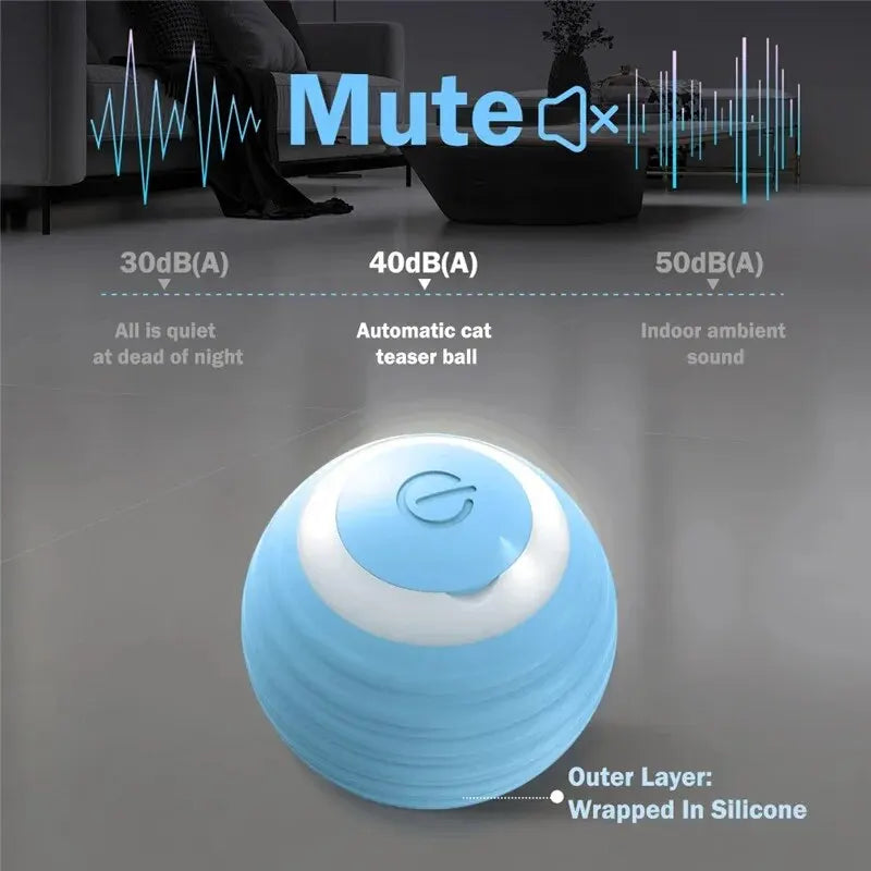 Self-Moving Electric Cat Ball – Interactive Rolling Toy